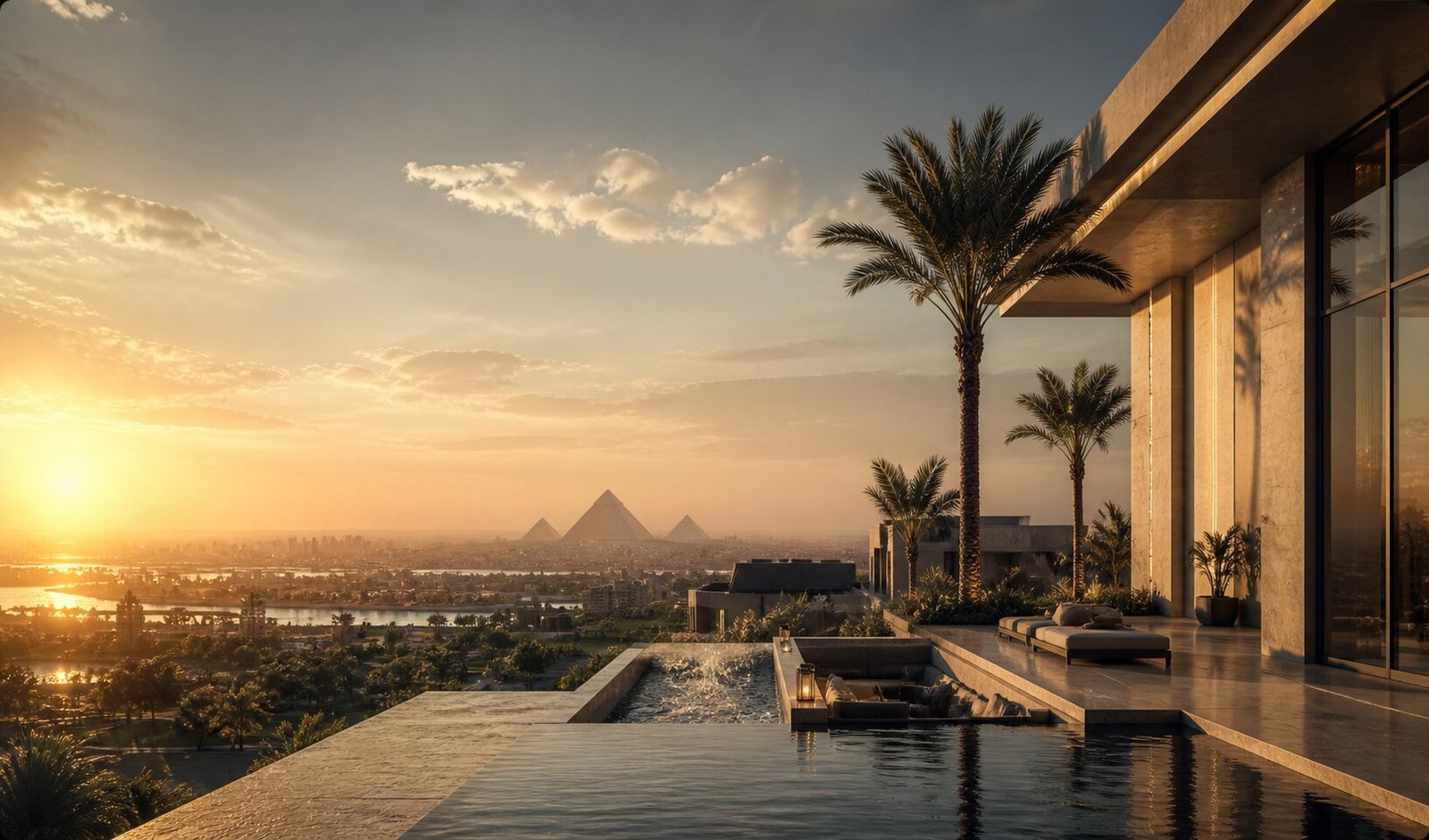 Luxury villa with view of pyramids — The Gate Investments